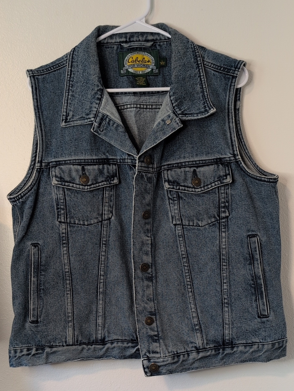 Cabela's Women's Washed Blue Denim Vest